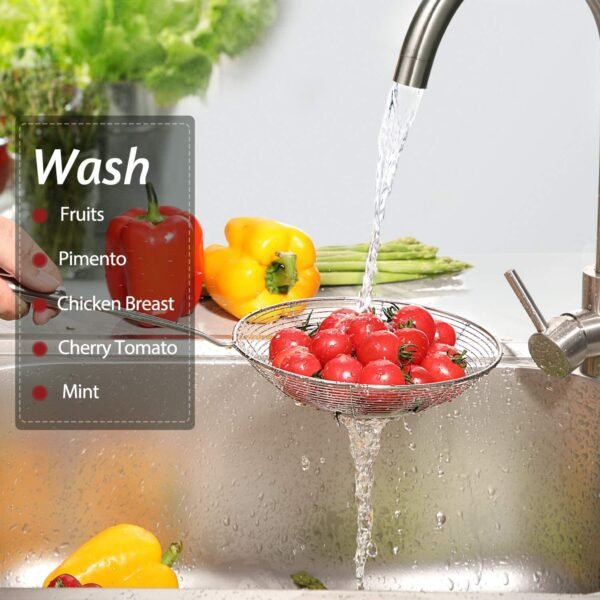 Round Stainless Steel Deep Fry  / Mesh Strainer