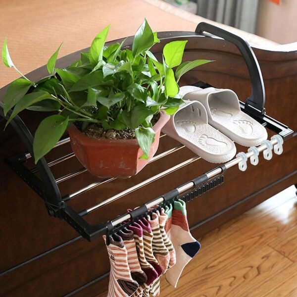 Adjustable Folding Clothes Drying Racks Hanger Shelf