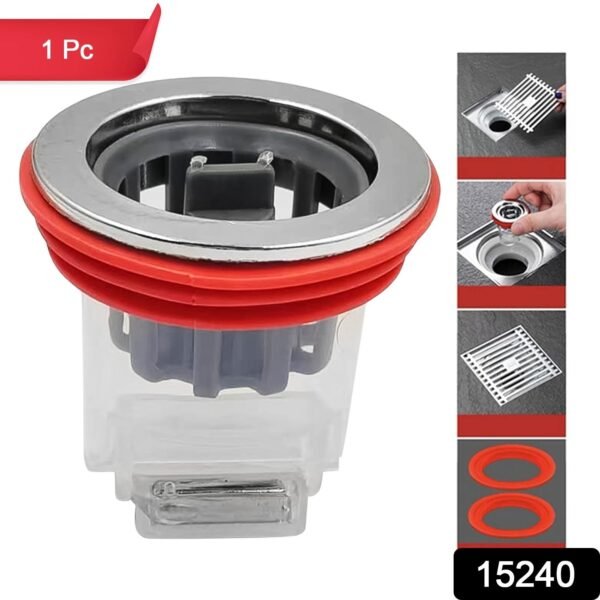 Plastic Odour Proof Floor Drain Sink Drain for Toilet Bathroom Kitchen (1 Pc)