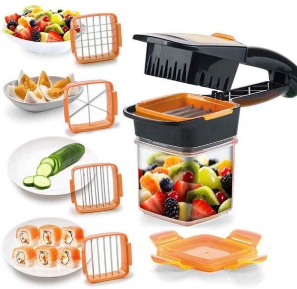 71hG4XY1o5L._SL1100.jpg Premium Vegetable Dicer Multi Chopper Set 5 in 1 Cutting Blades