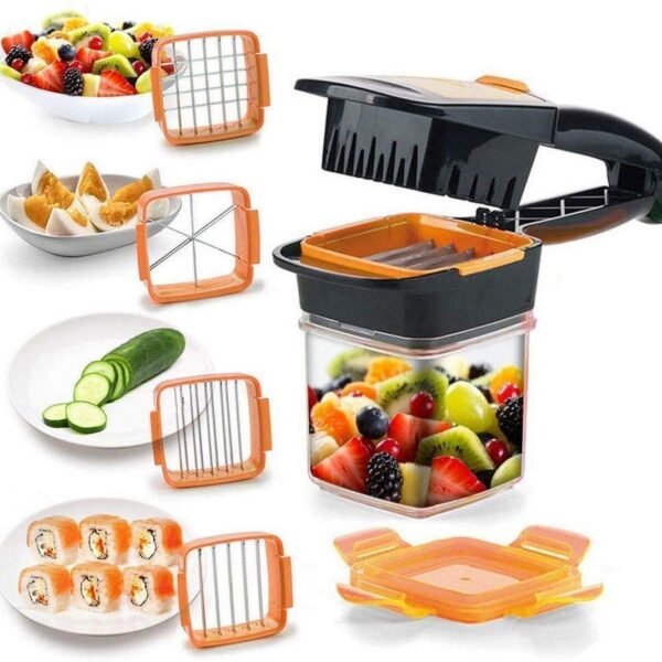 71hG4XY1o5L._SL1100.jpg Premium Vegetable Dicer Multi Chopper Set 5 in 1 Cutting Blades
