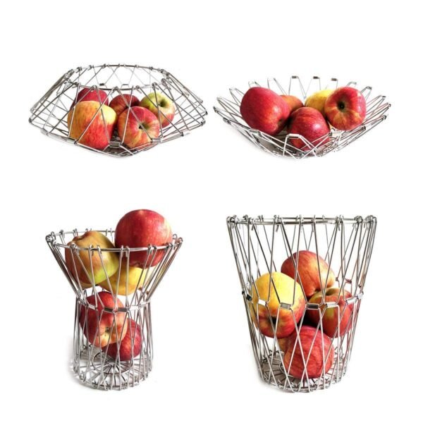 71igRbzMcwL._SL1200.jpg Multipurpose Fruit Basket Stainless Steel Wire Bowl Foldable Basket