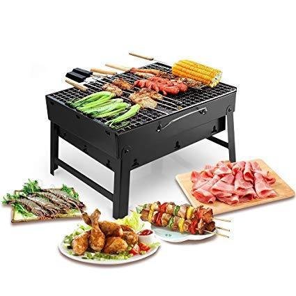 71ijlOqBW2L._SX425_9e9fdb8d-eb05-4eb8-87b6-ac77ca925089.jpg Folding Barbeque Charcoal Grill Oven (Black, Carbon Steel)