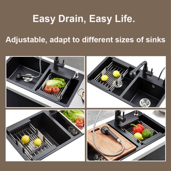 71rTzHdSLPL_c53849ee-68a5-48ac-b8ce-d00cfbd3230c.jpg Stainless Steel Expandable Kitchen Sink Dish Drainer