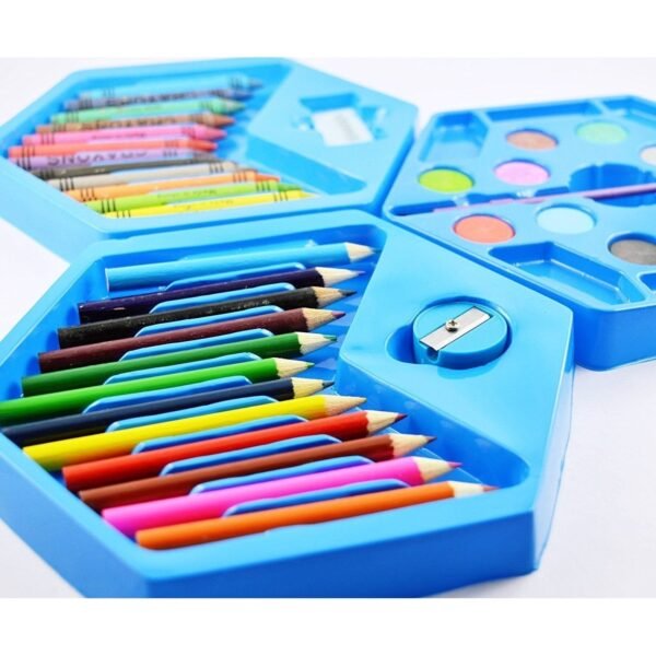 46 Pcs Plastic Art Colour Set with Color , Crayons, Oil Pastel and Sketch Pens