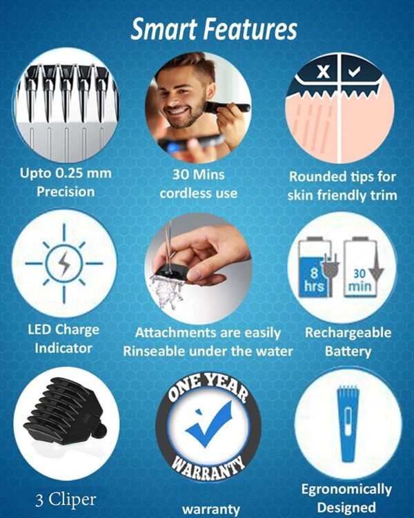 71upj_yt6L._SL1500.jpg NS-216 rechargeable cordless hair and beard trimmer for men's, Hair accessories
