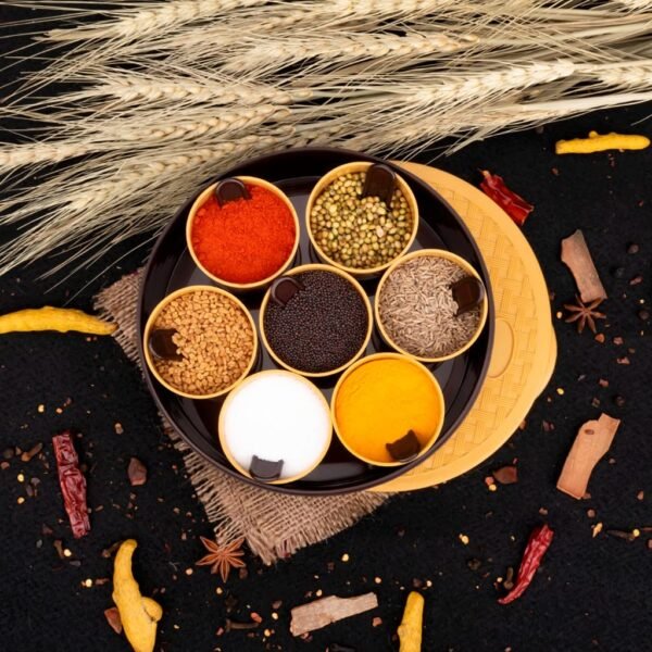 Round Plastic Masala Spice Box