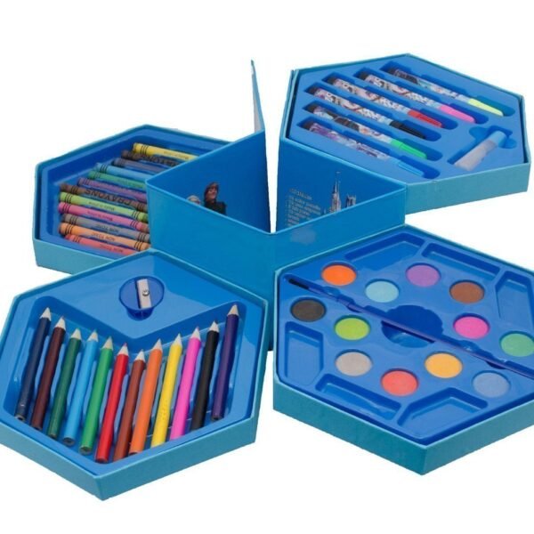 46 Pcs Plastic Art Colour Set with Color , Crayons, Oil Pastel and Sketch Pens