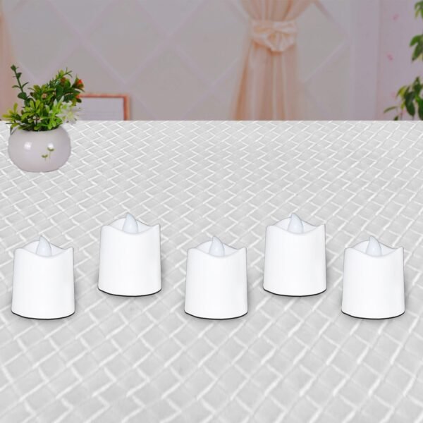 Festival Decorative - LED Tealight Candles, Diwali (White, 24 Pcs)