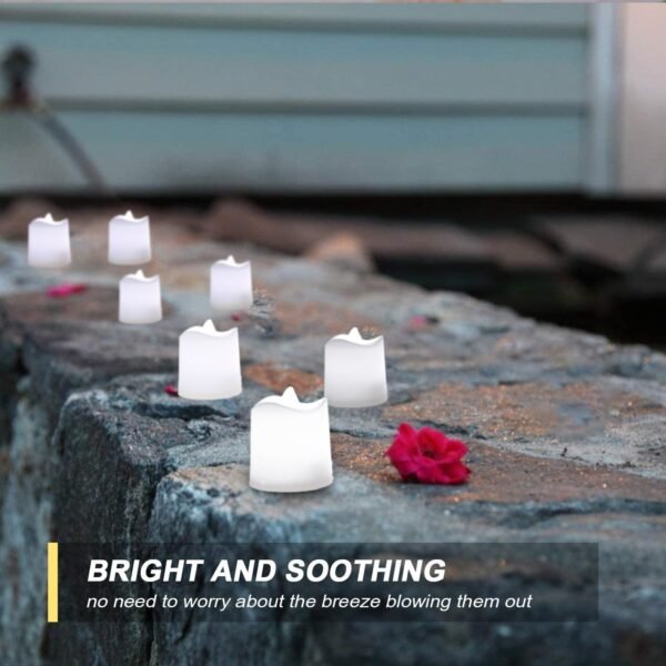 Festival Decorative - LED Tealight Candles, Diwali (White, 24 Pcs)