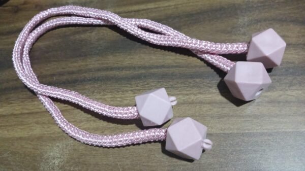 Non-Magnetic Curtain Tiebacks: Decorative Pearl Design (2 Pc (Without Magnet Buckle)