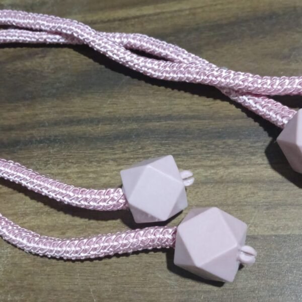 Non-Magnetic Curtain Tiebacks: Decorative Pearl Design (2 Pc (Without Magnet Buckle)