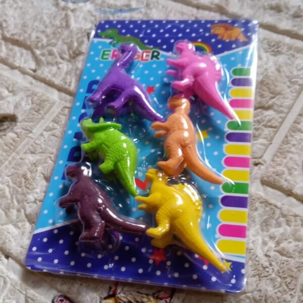 Dinosaur Shaped Erasers, 3D Puzzle Erasers (6 Pcs Set)