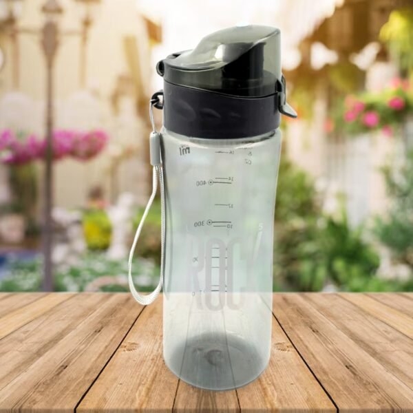 7330_1pc_plastic_water_bottle.jpg Plastic water bottle Outdoor Sport Bottle With Carry Case, leak proof BPA-free for travel cold and hot water Plastic water bottle with daily water intake for gym and children, Home, Travel, Office Use (1 pc )