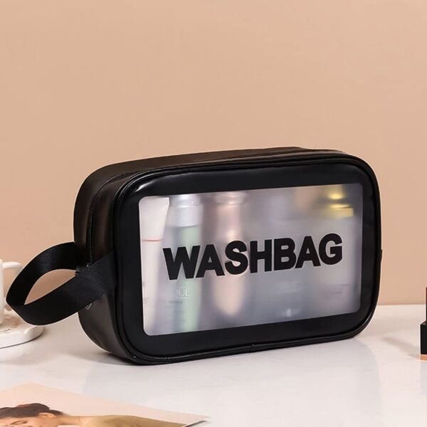 Medium Zippered Cosmetic Pouch, Toiletry Bag for Cosmetics (1 Pc)