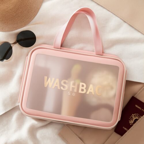 7363_big_cosmetic_pouch_1pc.jpg Big Zippered Cosmetic Pouch, Toiletry Bag for Cosmetics (1 Pc)