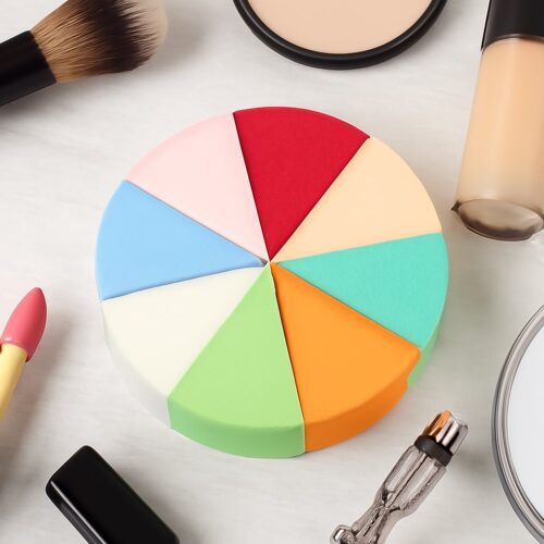 7375_triangle_makeup_sponge_8pc.jpg Makeup Sponge Triangle Shaped Mix Colour Cosmetic Puff (8 Pcs Set)