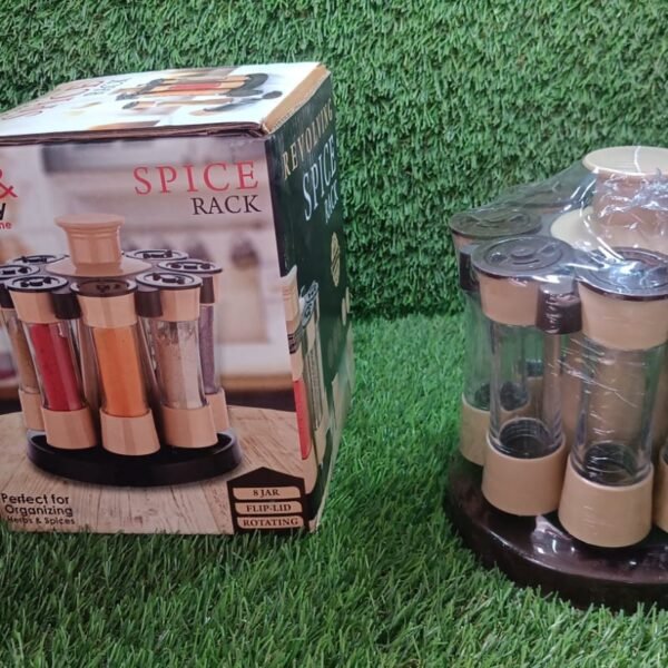 73a9ef01-605e-45e6-ad6e-007a41563397_1c5beba7-68c2-4405-b555-5f937623c4b2.jpg Revolving Spice Rack, 8 Spice jars with 120 ml, Condiment Set