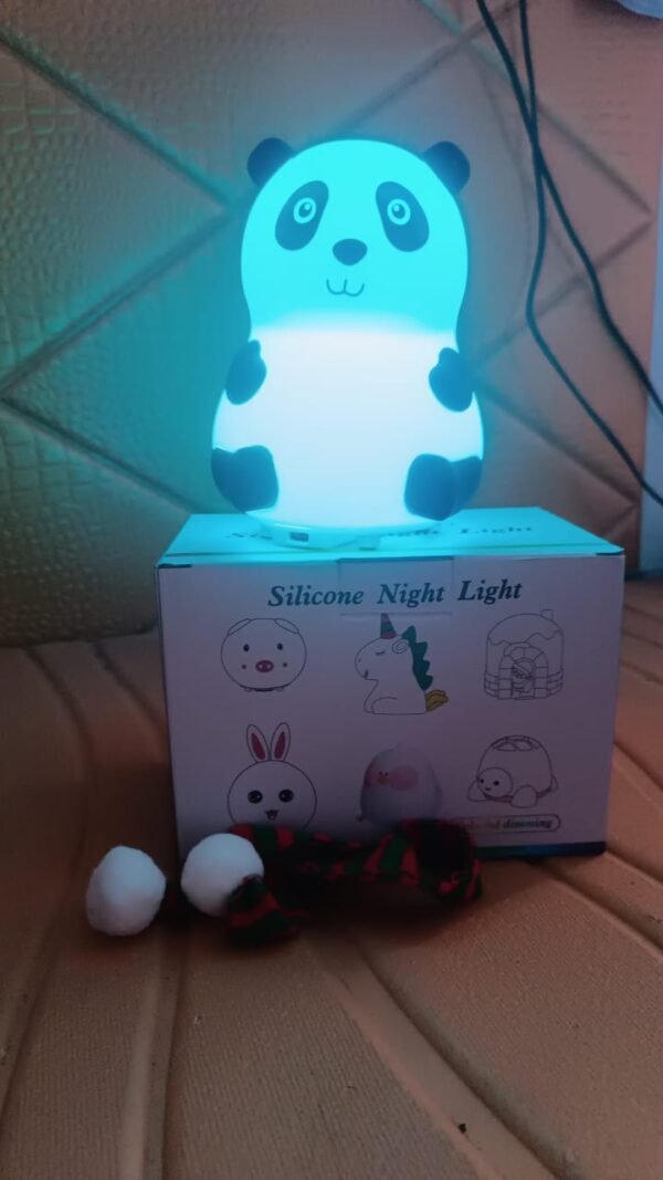 Panda 7-Color LED Silicone Touch Lamp (1 Pc)