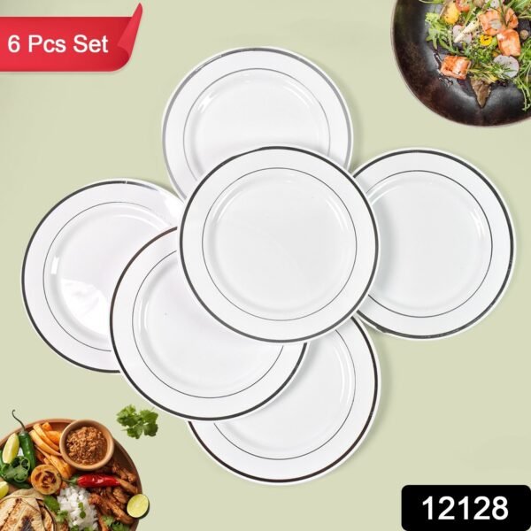 74.jpg Round Plastic Dinner Plates Wedding Birthday Party Tableware Supplies (6 Pcs Set)