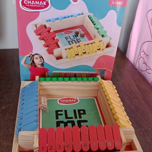 Shut The Box Dice Game, Classic Flip Me Multiplayer Game (1 Set)