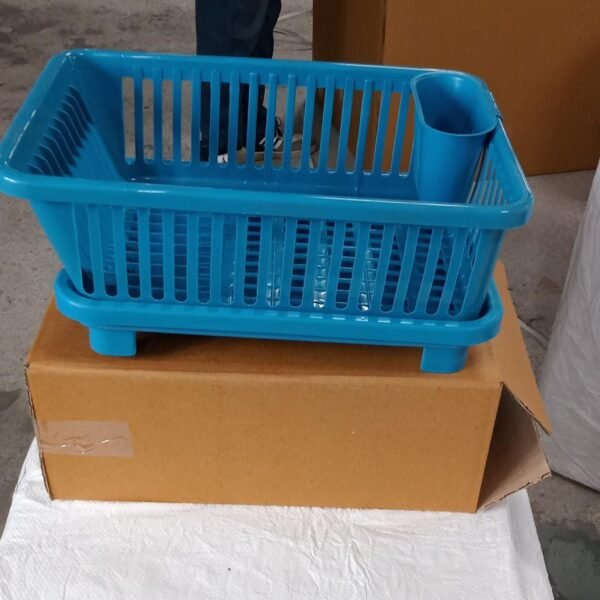 747ca8a1-380f-4562-b2e9-2de751dbb200.jpg Plastic Sink Dish Drainer Drying Rack (With Brown Box) ( MOQ :- 3 Pc)