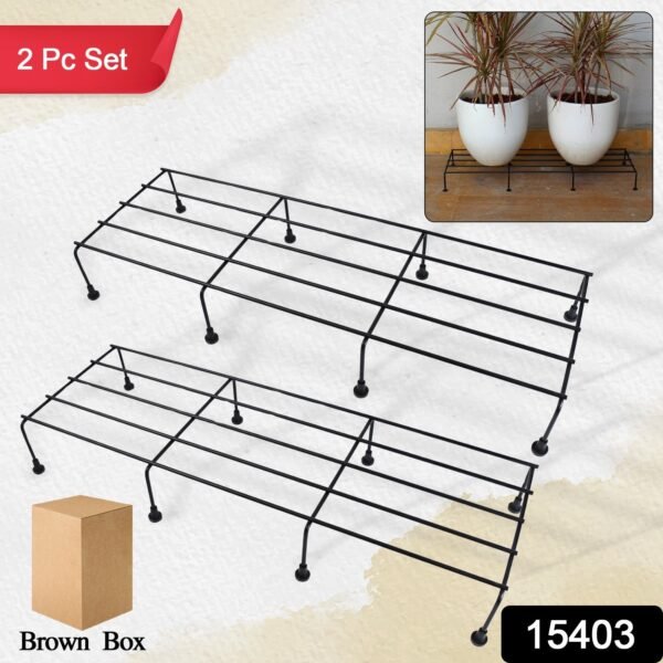 74_ea679f9b-c371-4b7a-8255-51f6d7a0d4bf.jpg Metal Rectangle Flower plant stand for balcony (60×20 Cm / 2 Pc Set)