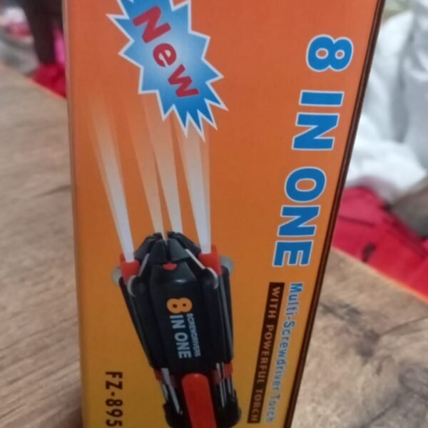 8 in 1 Multi-Function Screwdriver Kit with LED Portable Torch