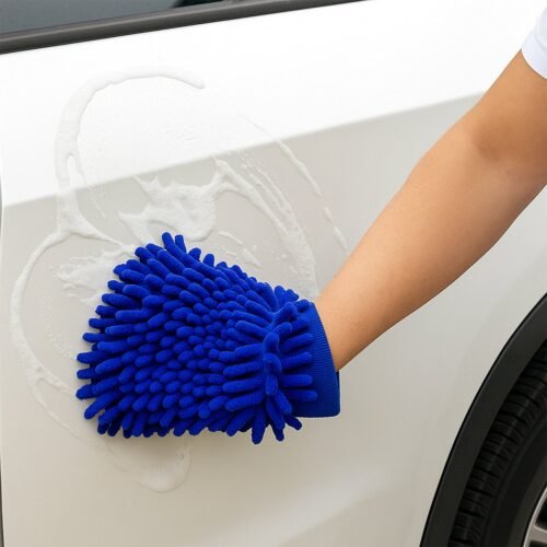 7565.jpg Car and Bike Cleaning Combo Kit with Microfiber Sponge, Gloves & Towels (5 Pcs)