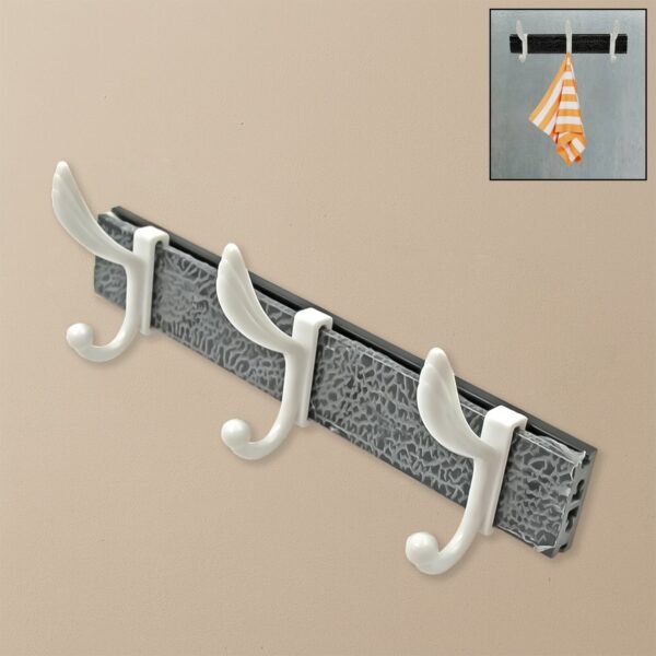 7571_wall_mounted_3hook_hanger.jpg Wall Mounted Coat Hanger Rack – 6 Hooks for Clothes, Jackets & Hats