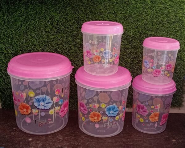75ce5050-9a9e-4495-a6b4-1ba111960f7e.jpg Plastic Transparent Container Air Tight Dabba Set (3000ml, 2000ml, 1000ml, 750ml, 500ml)