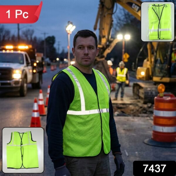 Green Safety Jacket for Construction Protection
