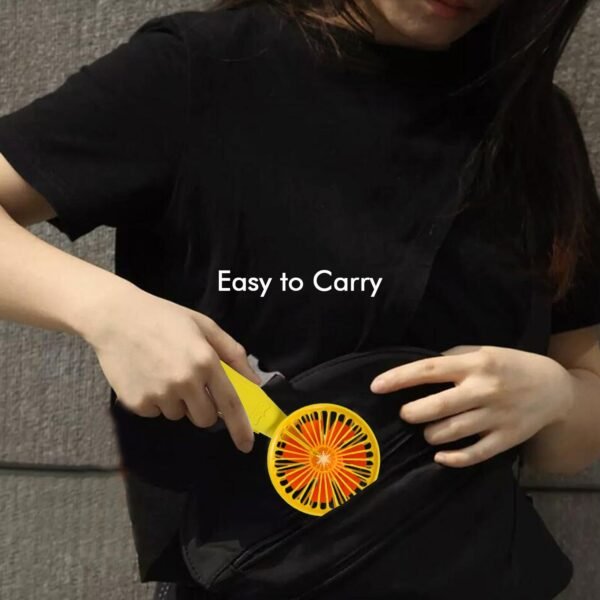 Foldable Handy Light Fan Rechargeable Mini Fan for Personal Use Hand Bar Battery Free