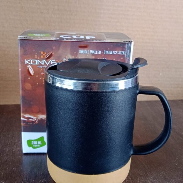 Insulated Coffee Mug with Spill-Proof Lid (Approx 350ML & 1 Pc)
