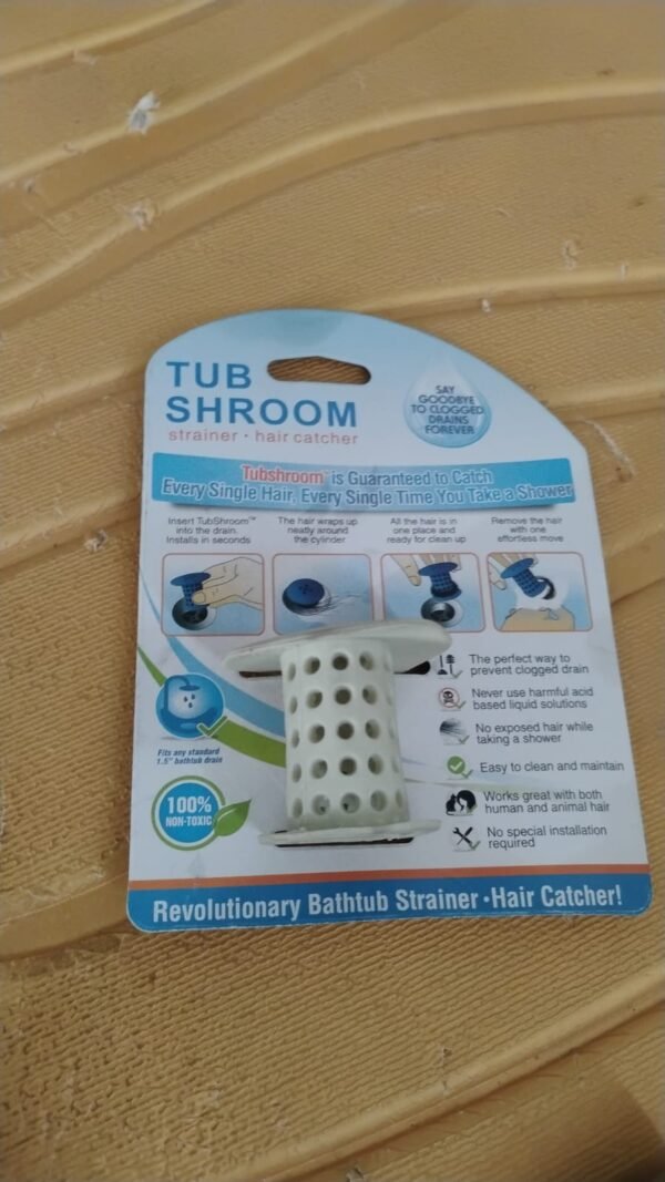 7748853f-6805-4a5f-b8cd-24e4f3e1fefd.jpg Universal Tub Drain Hair Catcher Strainer (1 Pc)