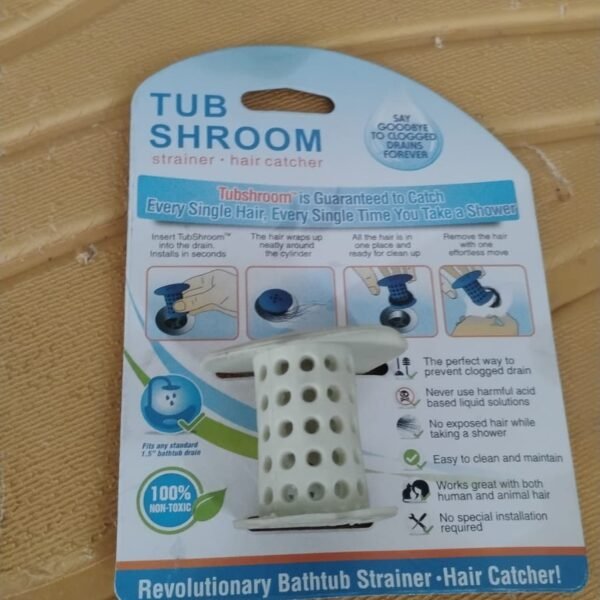 7748853f-6805-4a5f-b8cd-24e4f3e1fefd.jpg Universal Tub Drain Hair Catcher Strainer (1 Pc)