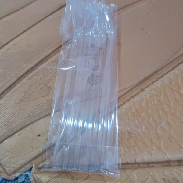 Reusable Glass Straws Clear Glass Drinking Straw 5Pc