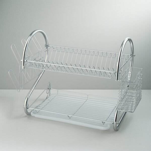 7793_2.jpg STAINLESS STEEL RECTANGLE DISH DRAINER RACK / BASKET WITH DRIP TRAY