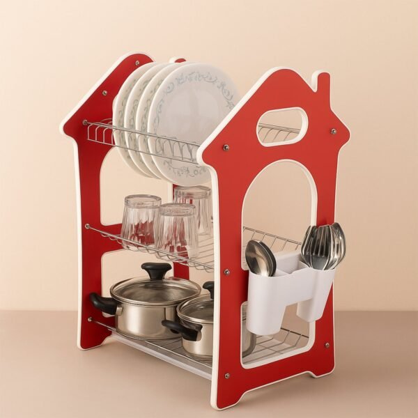 Dish Rack for Kitchen 3 Layer Dish Drainer Rack Stainless Steel Crockery Holder