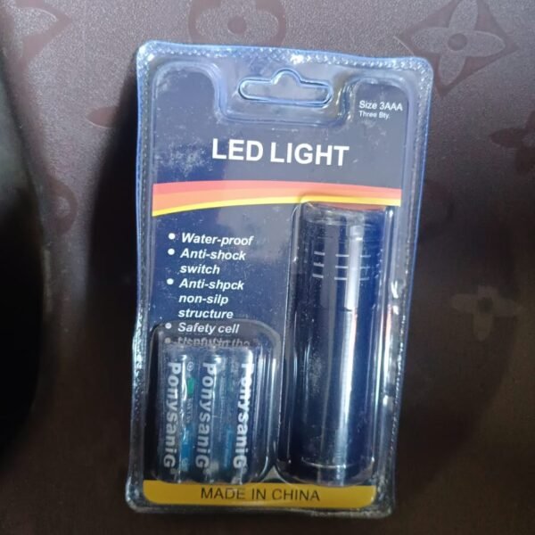 Portable Mini Torch - Super-Bright LED Flashlight with 3AAA Batteries Included