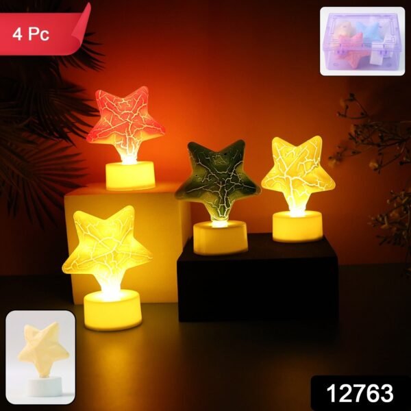 78c40297-f41d-41d7-a5c8-33430d37a746.jpg Star Shape Decorative LED Tealight Candles (4 Pc)