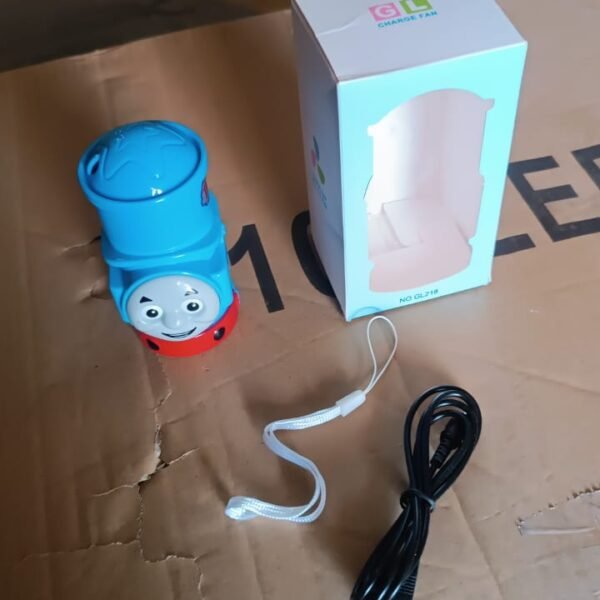 Plug-and-Play Cartoon Mini Fan in Train Character Design