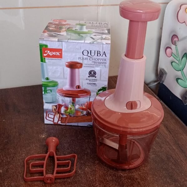 Apex  Quba Push Chopper with Stainless Steel Blades (1000ml)