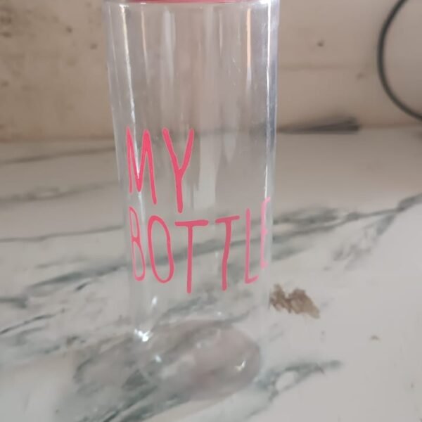 350 ml Approx Transparent Plastic Water Bottle with Leakproof Lid (1 Pc)