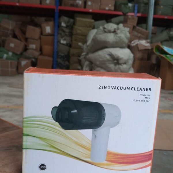 2 in 1 Wireless Vacuum Cleaner – 120W Handheld USB Rechargeable for Home & Car (1 Pc)