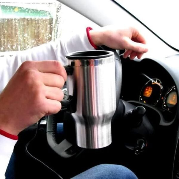 Stainless Steel Vacuum Glass Insulated Glass Coffee Cups, Tumbler (With Lid & Handle / 1 pc)