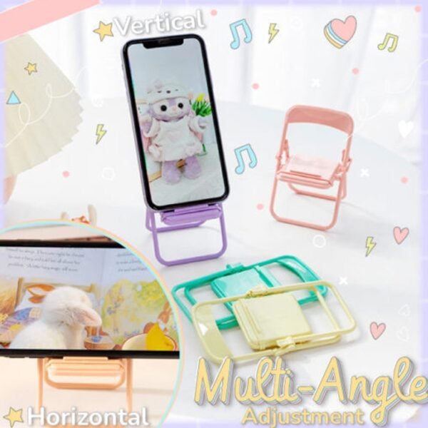 Chair-Shaped Mobile Stand – Stylish Phone Holder for Home & Office Use (1 Pc)