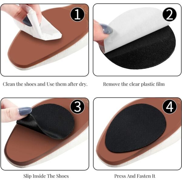 Non-Slip Shoe Pads, Rubber Shoe Sole Protector Pads, High Heels, Boots (10 Pcs Set)