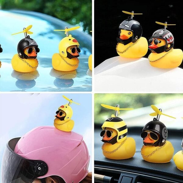 7_7b0b0030-85d8-4ed7-b9c6-1216e9f6e876.jpg Beautiful Duck Car Ornaments Duck Bicycle Bell Propeller Helmet (1 Pc / Mix Design)
