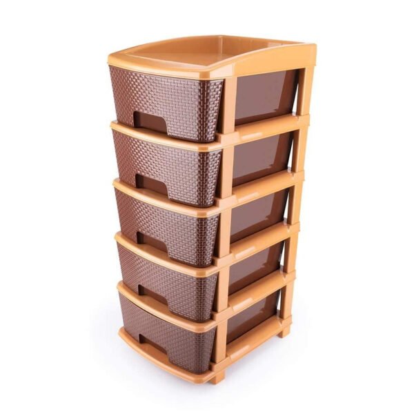 7_82ffa5bb-513f-4e44-862d-20d8ecc9a7ce.jpg 5tier Plastic Modular Drawer System For Multiple Use (Brown colour)